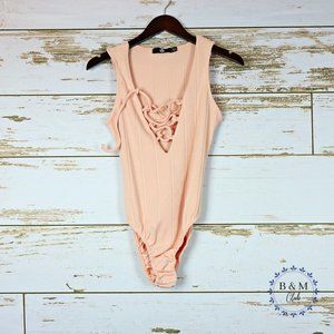 Missguided Women's Size 6 Nude Bodysuit